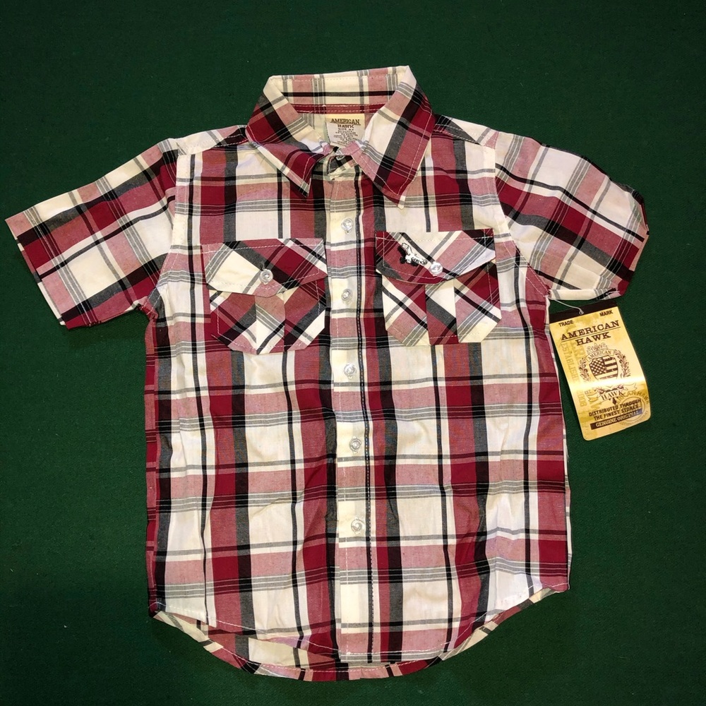 American Hawk 2T Boys Button Down Shirt New
